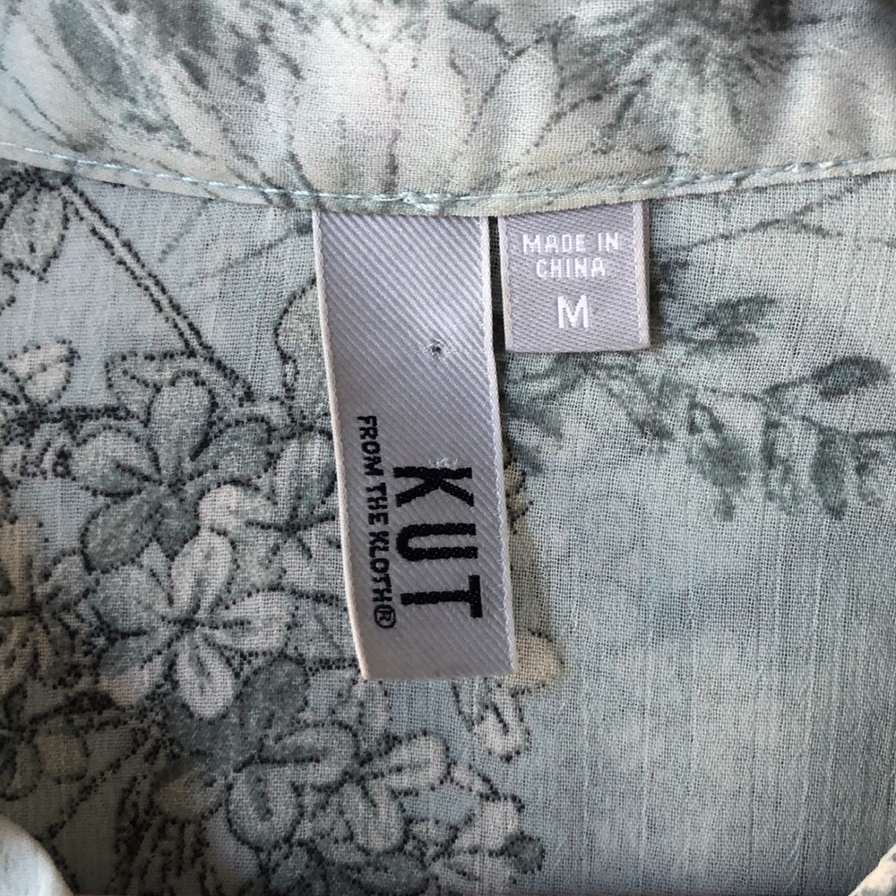 Kut from The Kloth Jasmine Chiffon Blouse Size M - Picture 3 of 4